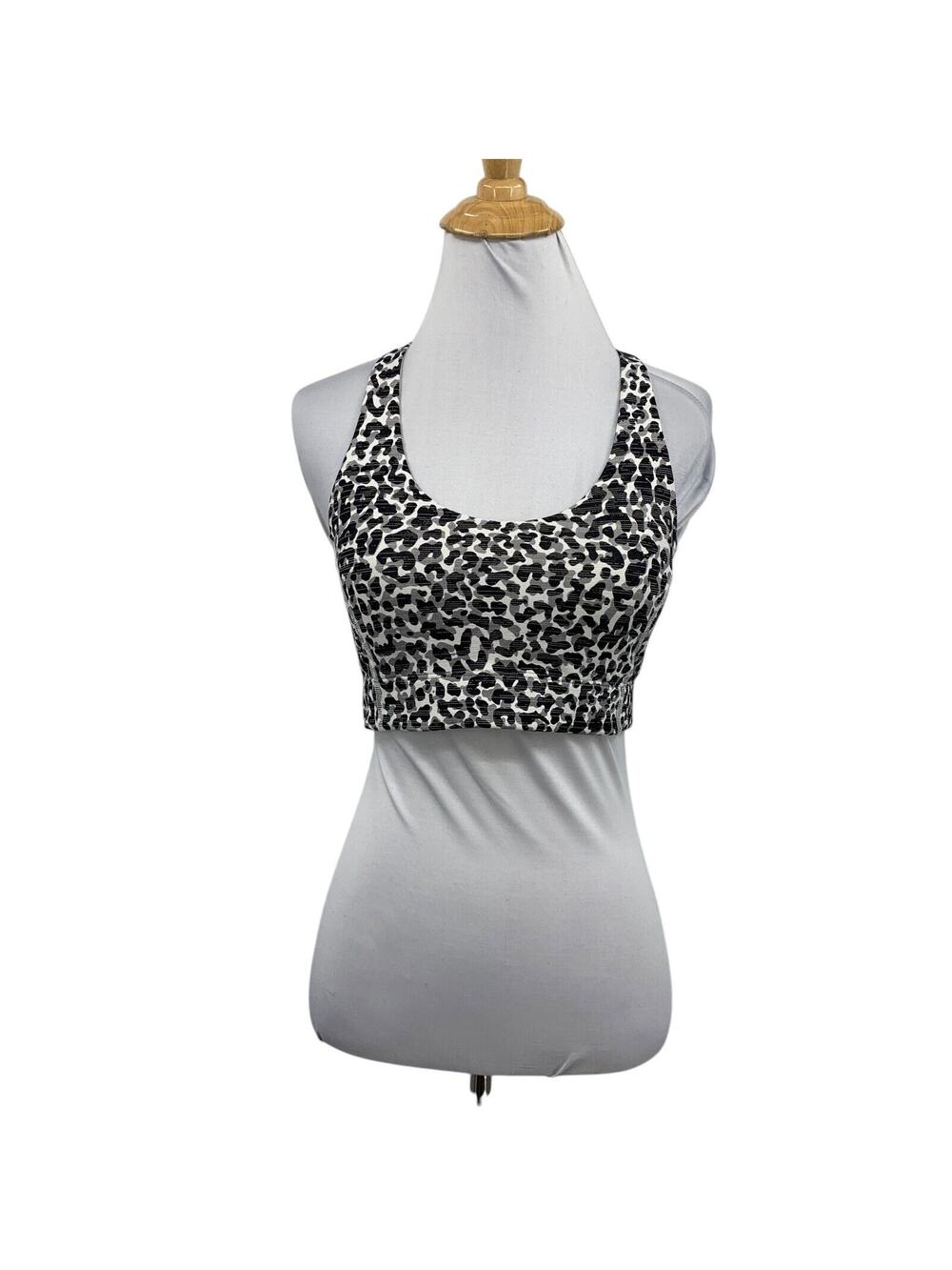 Outdoor‎ Voices Sports Bra Womens S Small Multi Leopard Panel Racerback Cutout